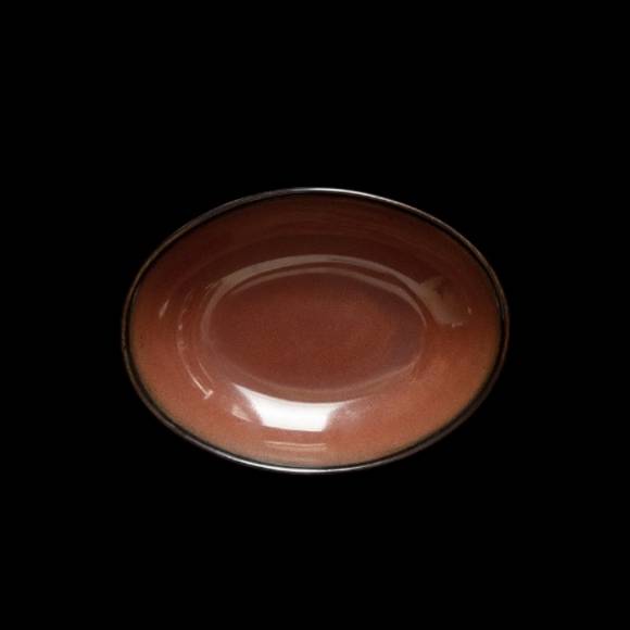 Блюдо овальное 150x110мм Corone Carmen красный фк1818