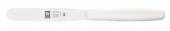 Лопатка 20,5 см. прямая раб. часть 10*1,7 см. нерж. узкая с пластик. ручкой, белая Icel
