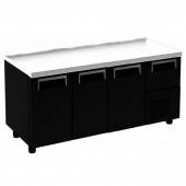 Стол холодильный T57 M3-1 9005-19 корпус черный, без борта, планка (BAR-360)