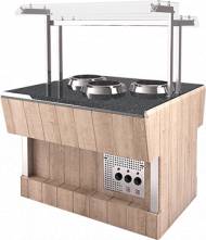 Мармит первых блюд Refettorio (шведский стол островной) RМ41SD каменная столешница, 2 супницы Мармит первых блюд Refettorio (шведский стол островной) RМ41SD каменная столешница, 2 супницы