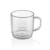 Кружка 250 мл. 75 мм. h=75 мм. поликарбонат, прозрачн. штабелир. GP 77160
