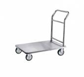 Тележка-платформа для прачечной ТП28 ОЛДАК нерж. открытая г/п 200кг, ручка с перекладиной