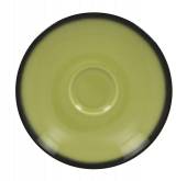 Блюдце 150мм для чашки кофейной RAK Porcelain Lea фарфор салатный с каймой LECLSA15LG /12/ Блюдце 150мм для чашки кофейной RAK Porcelain Lea фарфор салатный с каймой LECLSA15LG /12/