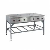 Плита электрическая 6-конфорочная ТулаТоргТехника ПЭ-0,72Н с инвентарным шкафом 3Ф