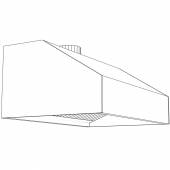 Зонт вытяжной пристенный купольный 1500*700