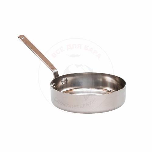 Сковорода порционная 220х30мм нерж.сталь P.L. с ручкой 48412113  SP11SH