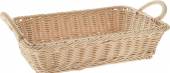 Корзина для хлеба прямоуг. 44*34 см. h=16 см. с ручками бежевая полиротанг MGprof 75319