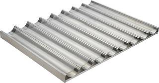 Противень 600х800мм алюминиевый 8 волновой для багетов WLBake 016544 Противень 600х800мм алюминиевый 8 волновой для багетов WLBake 016544
