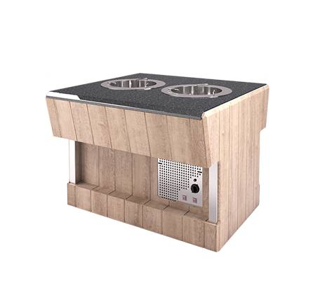 Диспенсер для тарелок Refettorio (шведский стол островной) RD42S каменная столешница без полки