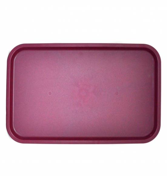 Поднос прямоугольный 52,5x32,5см вишневый поверхность шагрень (505) MGprof 1737