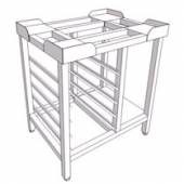 ППН Подставка с полкой и 5-ю направляющими для пароконвектомата 800*900*850