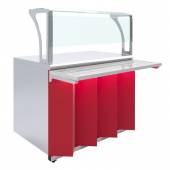 Прилавок нейтральный с верхней полкой Origami Luxstahl ПНП (С) -1200 Premium