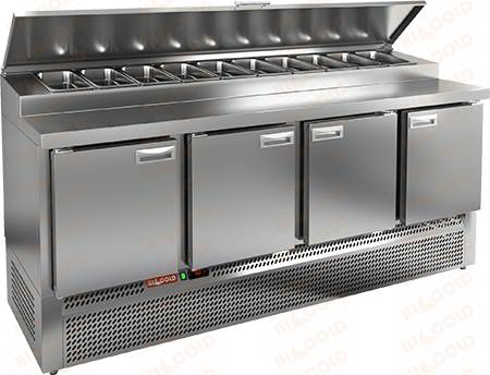 Стол холодильный для пиццы Hicold PZE2-1111/GN (1/6) агрегат внизу