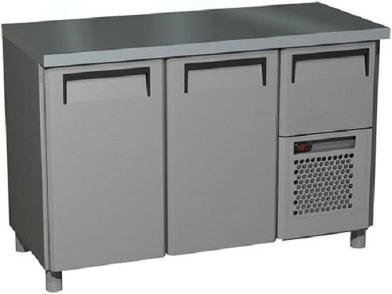 Стол холодильный T57 M2-1 0430-2 корпус нерж, с бортом (BAR-250 Carboma)