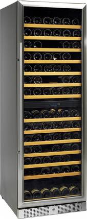 Шкаф холодильный винный Tefcold TFW400-2S черный, рама двери нерж.