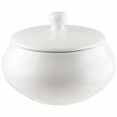 Горшок для подачи 550 мл. с крышкой Белый Bonna GRM14PT