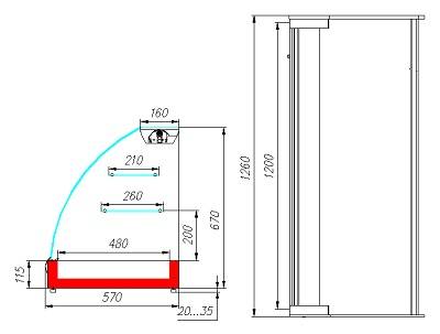 Витрина нейтральная Арго A57 N 1,2-1 (1,2 Арго XL) цвет под заказ Витрина нейтральная Арго A57 N 1,2-1 (1,2 Арго XL) цвет под заказ