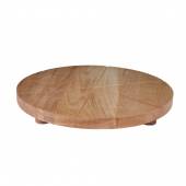 Доска для подачи пиццы d=300*20 мм. на 6 сегментов с ножками, бук 1850