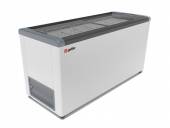 Ларь морозильный Frostor Gellar FG 600 C серый с прямым стеклом