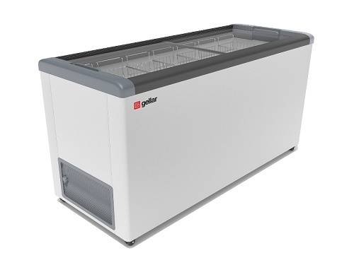 Ларь морозильный Frostor Gellar FG 600 C серый с прямым стеклом