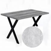 Стол прямой 1200х800х750 Х-образный Бетон Светлый Стол прямой 1200х800х750 Х-образный Бетон Светлый