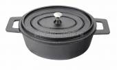 Кастрюля порционная овальная чугун P.L. с крышкой 15701-18  81200029 Кастрюля порционная овальная чугун P.L. с крышкой 15701-18  81200029