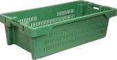 Ящик 800*400*225 мм. для рыбы конусный перфорир, зеленый 72321