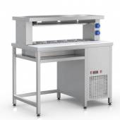 Стол фасовочный пристенный с охл. ванной и тепловой пов. RoboLabs СФ-125Т