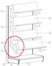 Кронштейн полки книжной 3 МХМ Купец  741268.002 Кронштейн полки книжной 3 МХМ Купец  741268.002