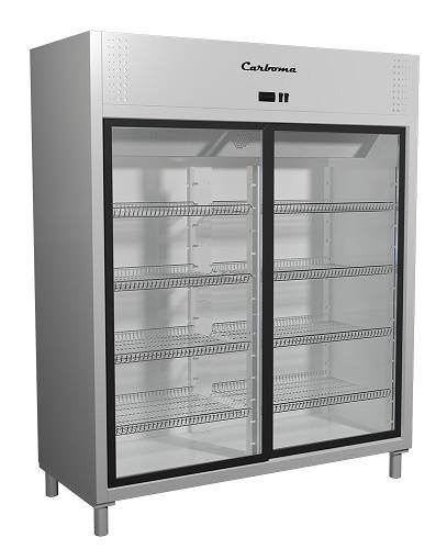 Шкаф-купе холодильный Полюс R1400К Сarboma INOX нерж. стекло