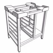 ППН Подставка с полкой и 5-ю направляющими для пароконвектомата 600*800*850