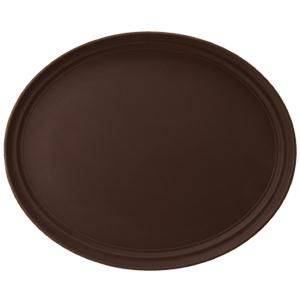 Поднос овальный 68,5х56см прорез. коричневый MGSteel 2700CTBr.