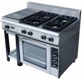 Плита с комбинированной пов-тью  Гриль Мастер Ф6ЖТЛСПДГ(п) (1+4) с духовкой 13072