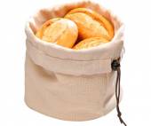 Корзина для хлеба круглая 20х23,5см хлопок, бежево-коричн. с керамич. шариками APS 30390