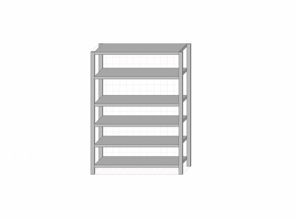 СТП6 стеллаж производственный 6 полок 2000*300*1800