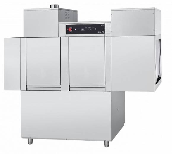 Посудомоечная машина туннельного типа Абат МПТ-2000 (теплообменник) слева-направо