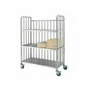 Тележка-стеллаж для прачечной ТП20 ОЛДАК нерж. 3 полки, 3 борта, г/п 300кг