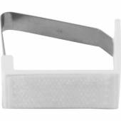 Зажим для скатерти белый с липучкой пластина 1739 /1/100/