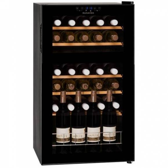 Винный шкаф компрессорный DUNAVOX DX-30.80DK 2 температурные зоны