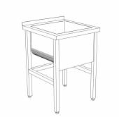 ВМ1 Ванна моечная сварная 1-а секционная 600*400*850 гл.350 с бортом