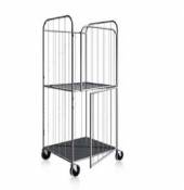 Тележка-стеллаж для белья ТБ12.2 ОЛДАК сетчатый, 2 дверцы, откидная полка Тележка-стеллаж для белья ТБ12.2 ОЛДАК сетчатый, 2 дверцы, откидная полка