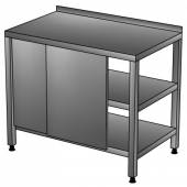 СКП2П Стол-купе производственный с бортом, 2-мя полками 1900*900*850, без зашивки