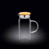 Кувшин 1 л. с крышкой бамбук + сетка нерж Термостекло Wilmax 888207