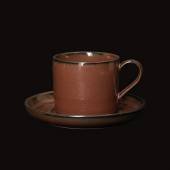 Чайная пара 230мл Corone Carmen красная фк1822