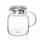 Кувшин 1 л. с крышкой + сетка нерж Термостекло Wilmax 888213