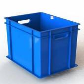 Ящик сплошной 400х300х270мм прямой синий 65073