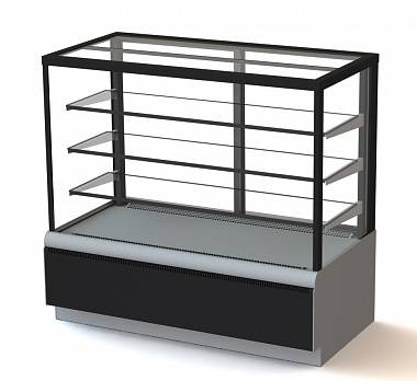 Витрина холодильная KC70 VH 0,6-1 LIGHT Chocolate 9006-9005 ВХСв-0,6д CarbomaCube ТЕХНО для шоколада