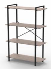 Стеллаж Loft 1500x790x360 4 полки (ясень темный шимо)