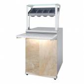 Прилавок для приборов и подносов Monolith Luxstahl ПП (С)-600 Premium