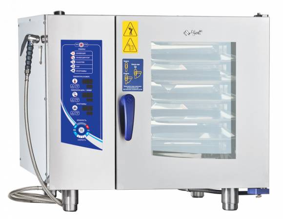 в Пароконвектомат эл. Абат ПКА 6-1/1ВМ2 (лицо нерж.) инжектор